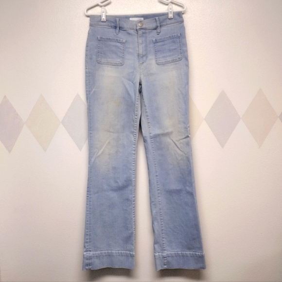 Ann Taylor Loft light wash wide leg trouser 28/6 - Picture 1 of 15